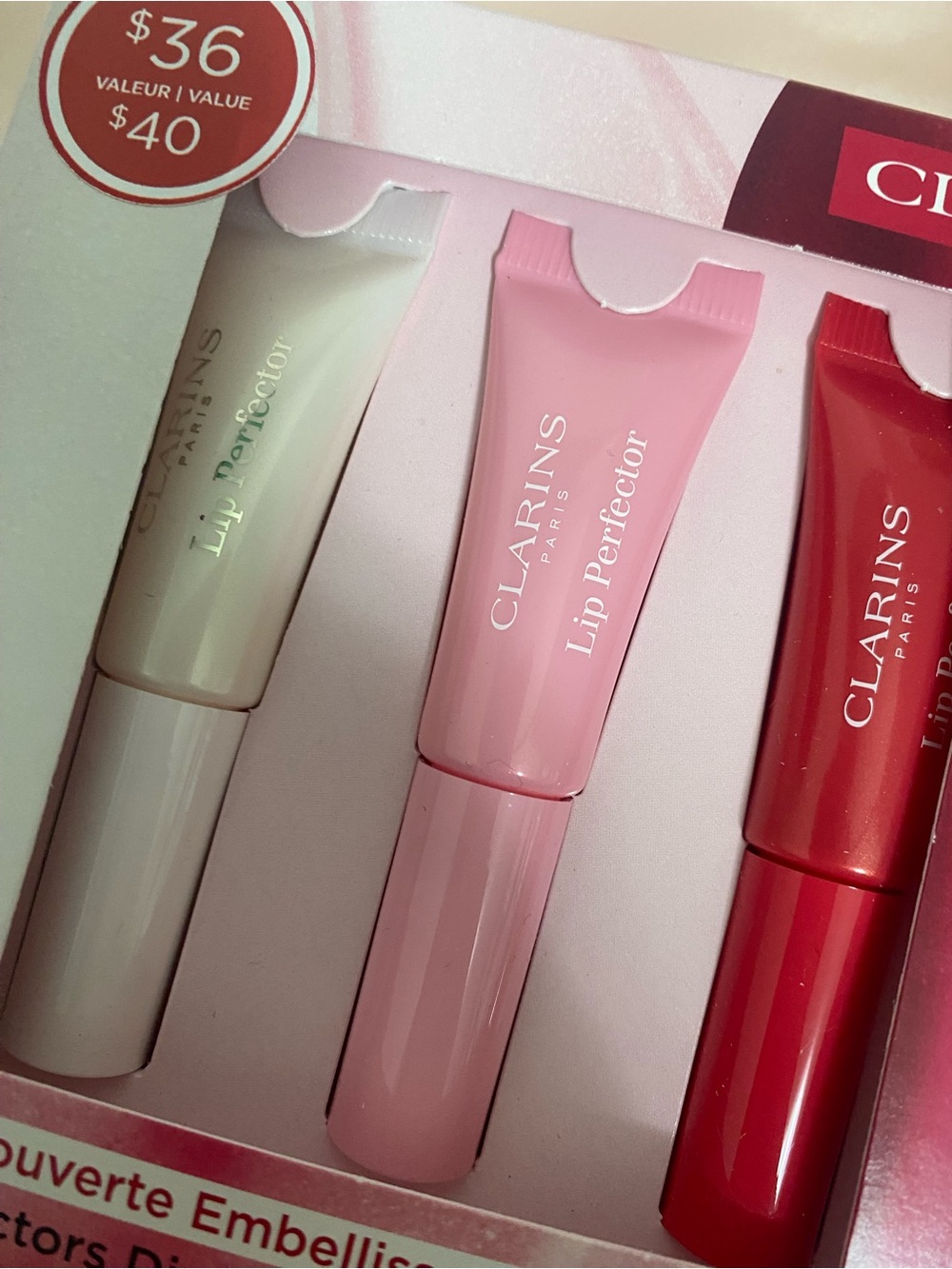 Clarins lip perfector set